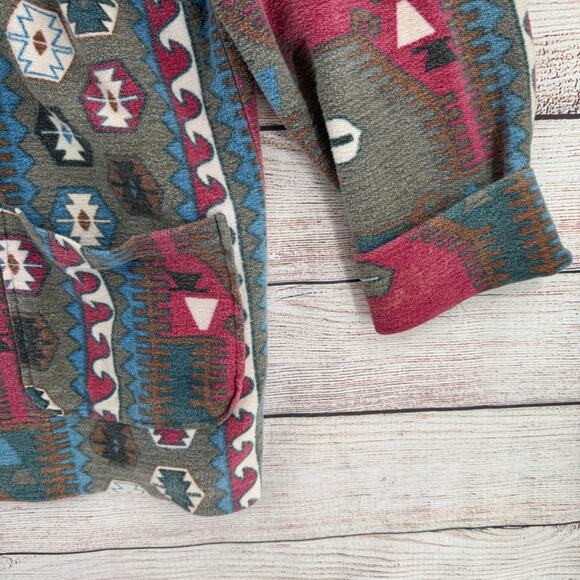 Vintage‎ Chico's Design Southwest Print Button Down Shacket Women's Size Large - Picture 6 of 12